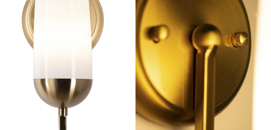 Бра Country Wall Lamp Glass Lampshade