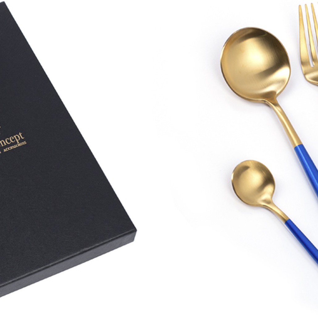 Столовые приборы Gold and Blue