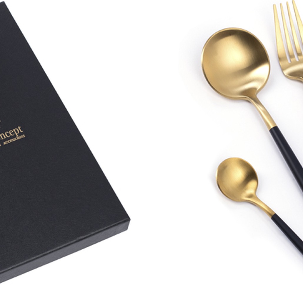 Столовые приборы Gold and Black