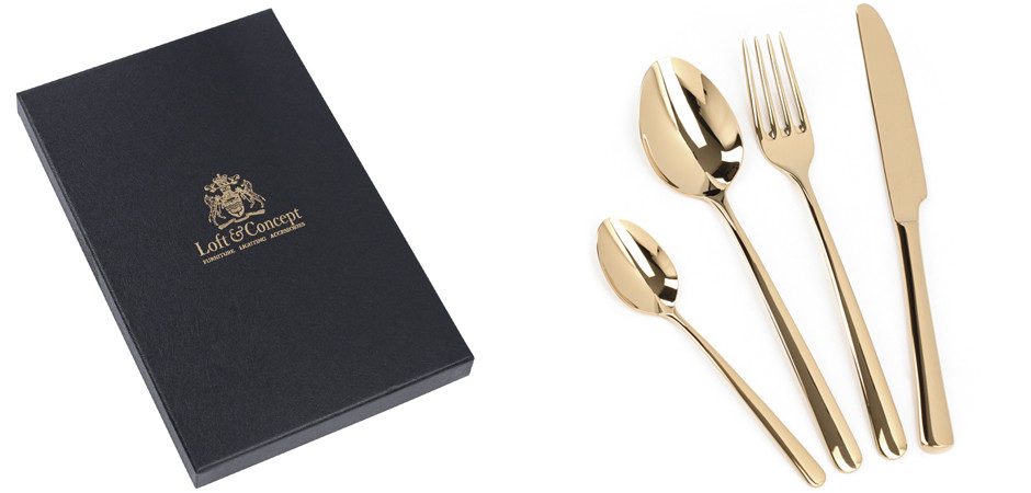 Столовые приборы Minimalism Gold