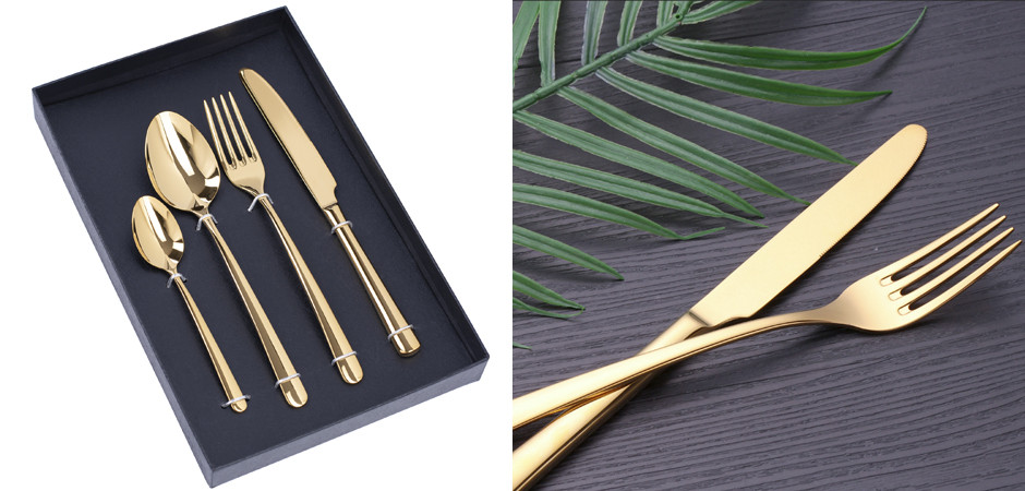 Столовые приборы Minimalism Gold