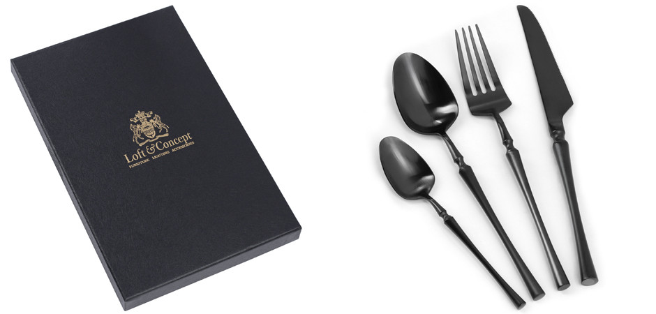 Столовые приборы Gothic Black