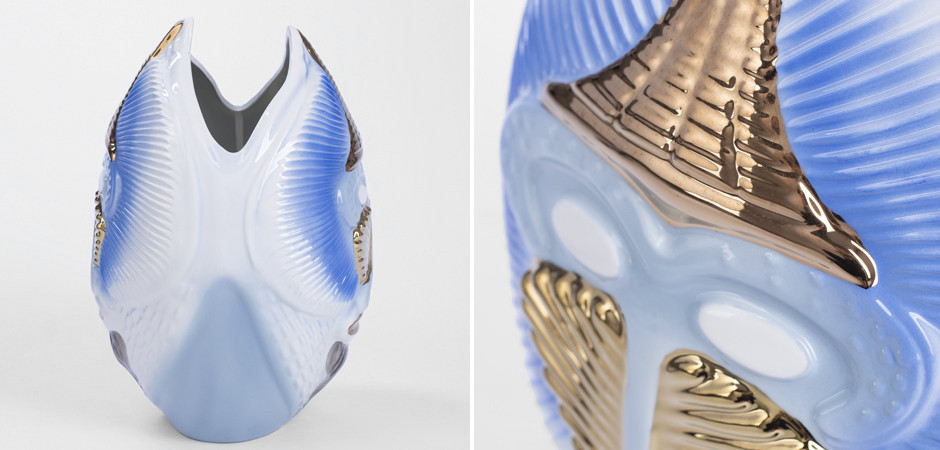 Ваза Primates Mandrillus blue