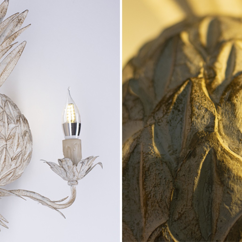 Бра Ананас белый прованс Pineapple Wall Lamp