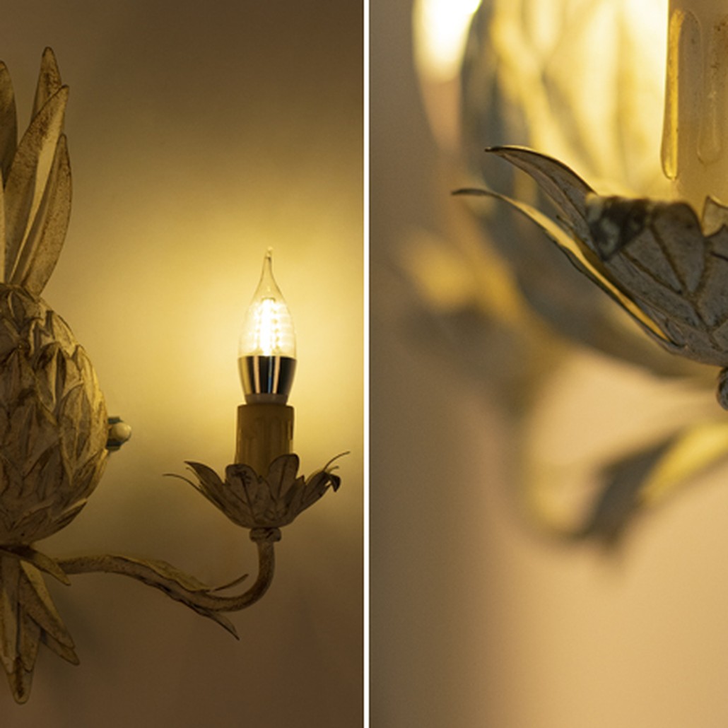 Бра Ананас белый прованс Pineapple Wall Lamp