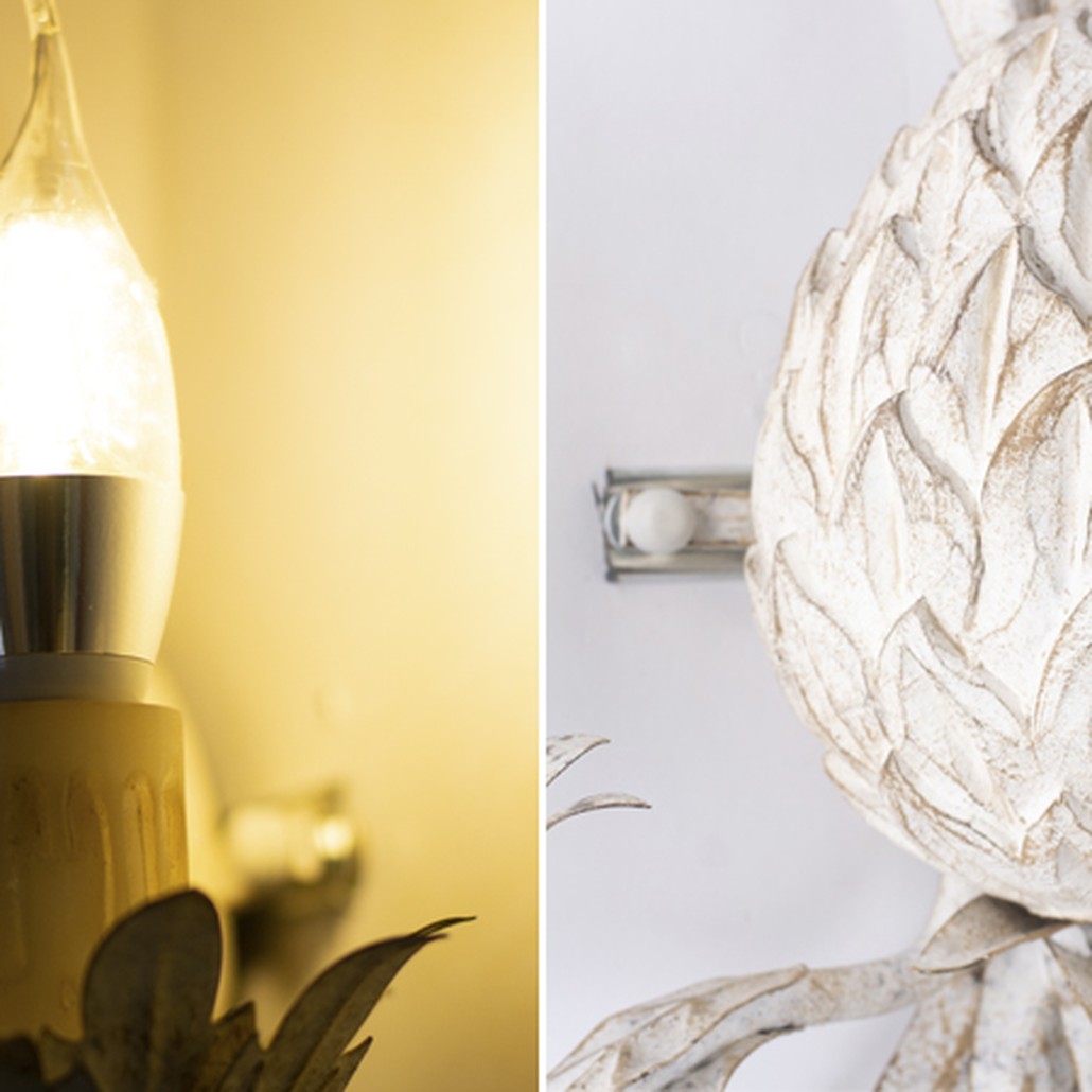 Бра Ананас белый прованс Pineapple Wall Lamp