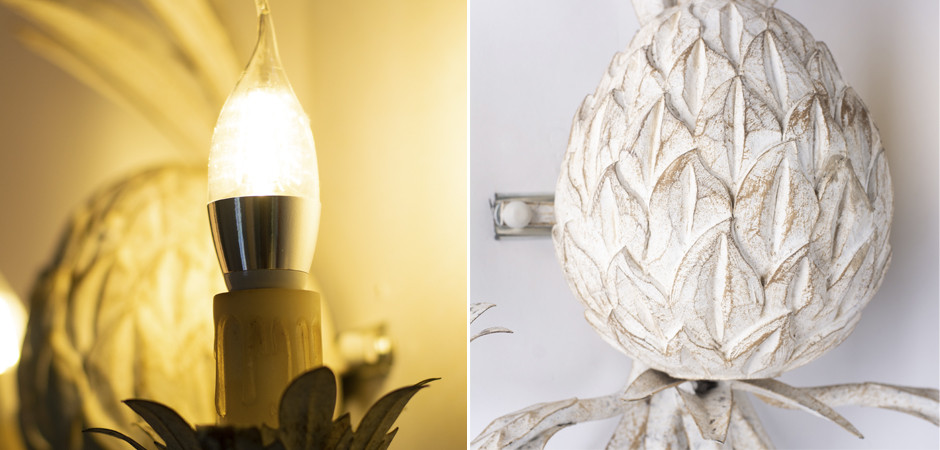 Бра Ананас белый прованс Pineapple Wall Lamp