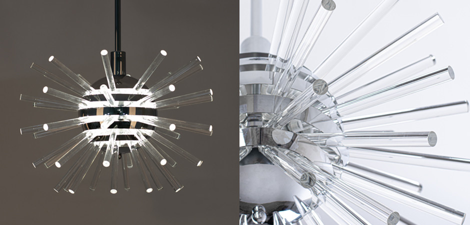 Bakalowits Miracle Sputnik Chandelier with Crystal Glass Rods