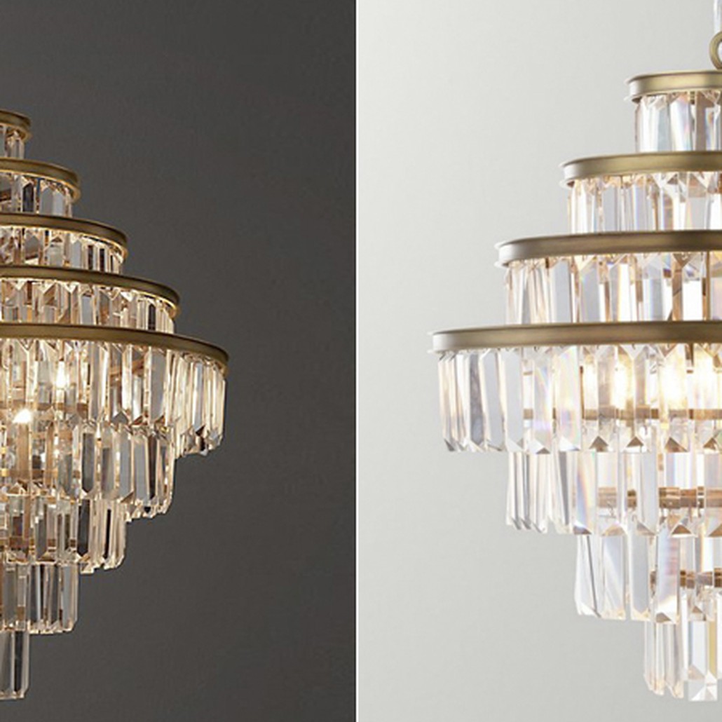 Люстра Alaine Crystal Large Pendant Antiqued Brass
