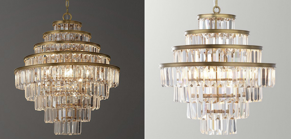 Люстра Alaine Crystal Large Pendant Antiqued Brass