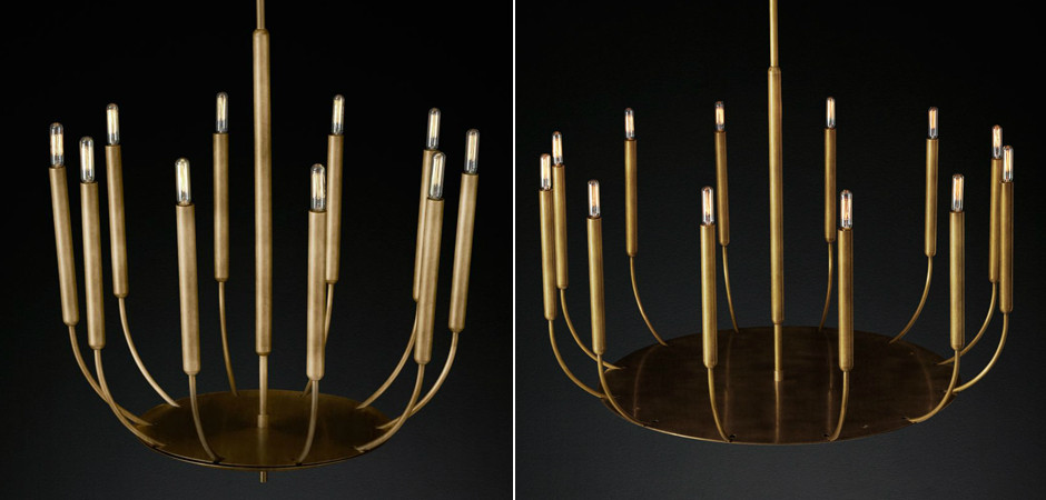 Люстра Quenouilles Round Chandelier brass