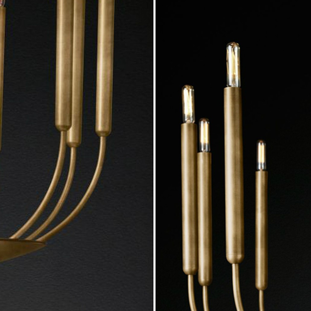 Люстра Quenouilles Round Chandelier brass