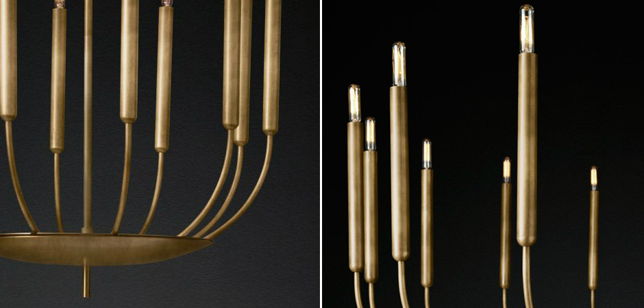 Люстра Quenouilles Round Chandelier brass