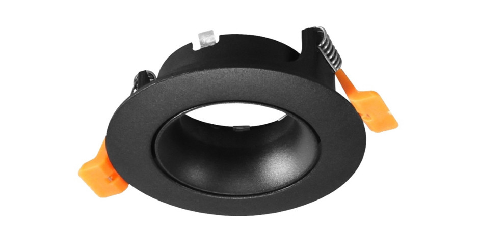 Встраиваемый Круглый Точечный Черный спот с поворотом LC-GU10