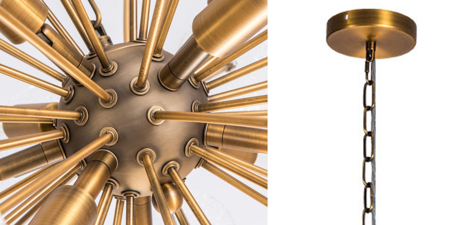 Люстра Sputnik Textured Glass White Chandelier