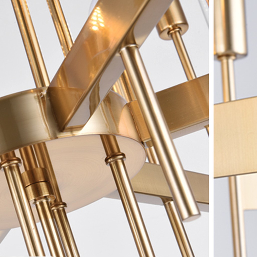 Bari Light Chandelier Aged Brass