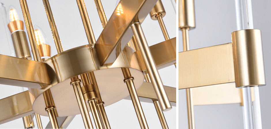 Bari Light Chandelier Aged Brass