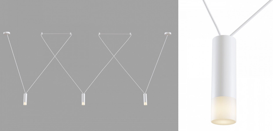 Wireflow LED White Suspension lam 3 патрона