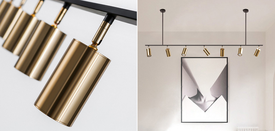 Реечный светильник с поворотными спотами LINO