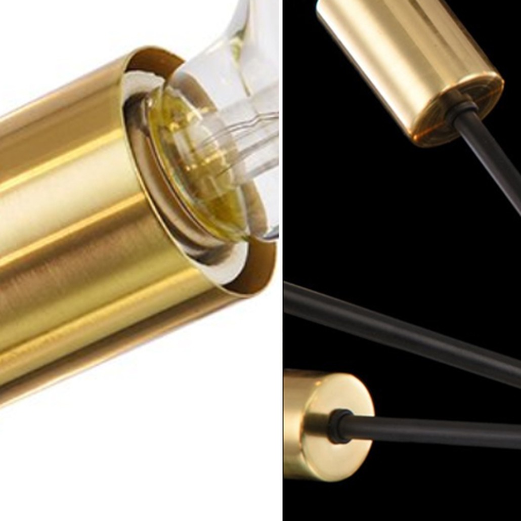 Люстра Sputnik 12 Black and Gold