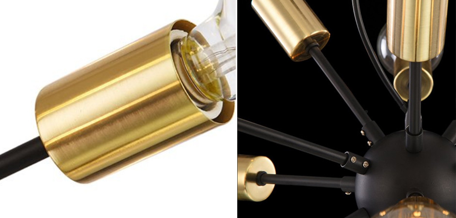 Люстра Sputnik 12 Black and Gold