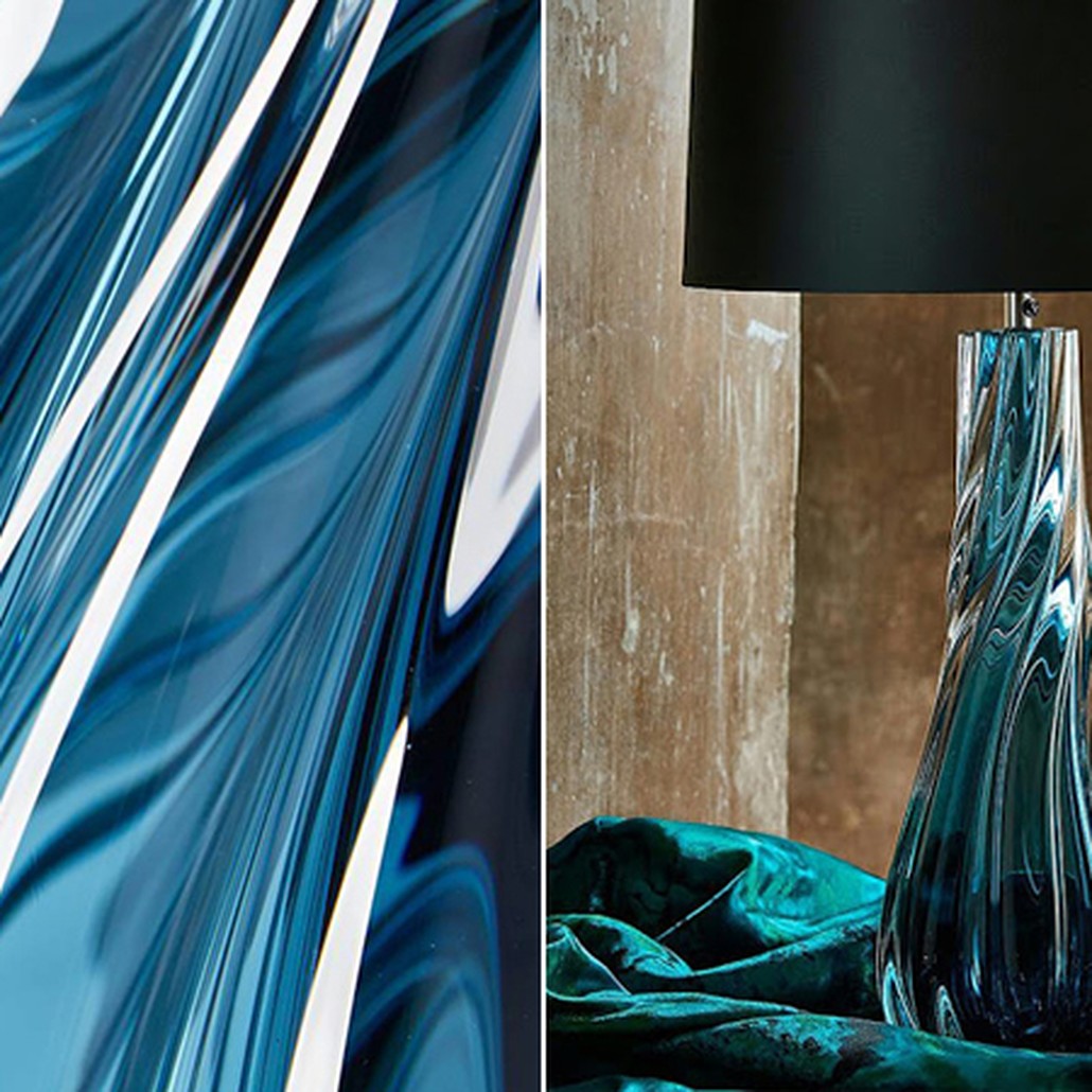 Настольная лампа Naiad Velvet Blue Table Lamp