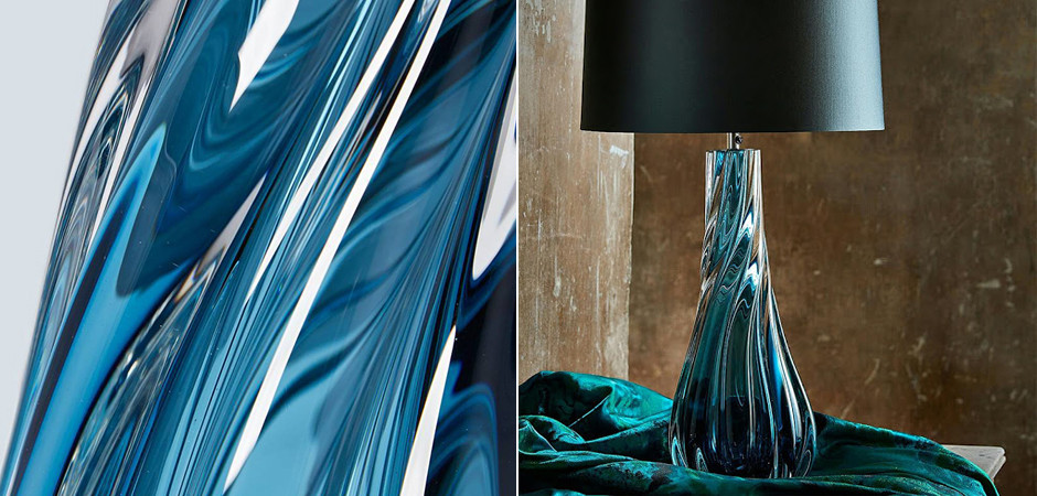Настольная лампа Naiad Velvet Blue Table Lamp