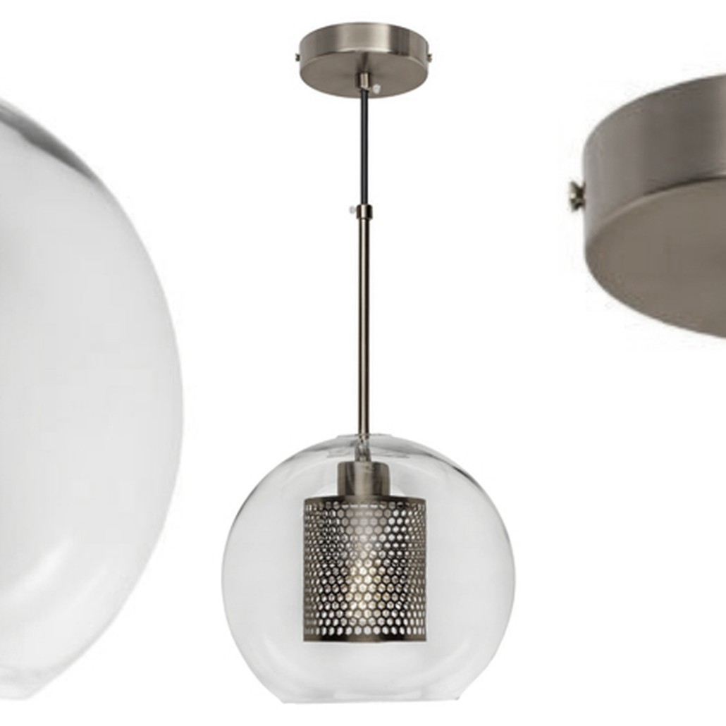 Perforated Vessel Pendant Lamp Nickel Ball