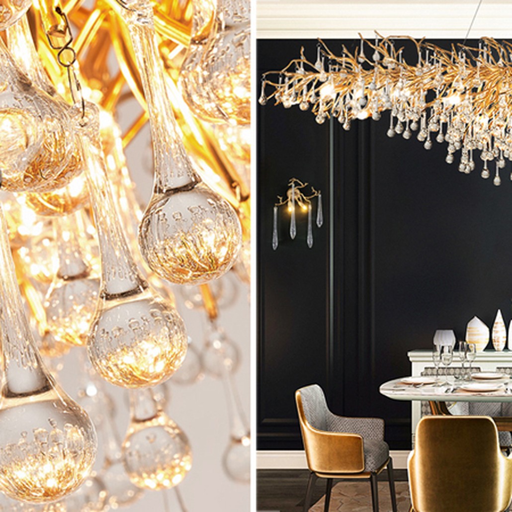 Люстра Droplet Chandelier oval L