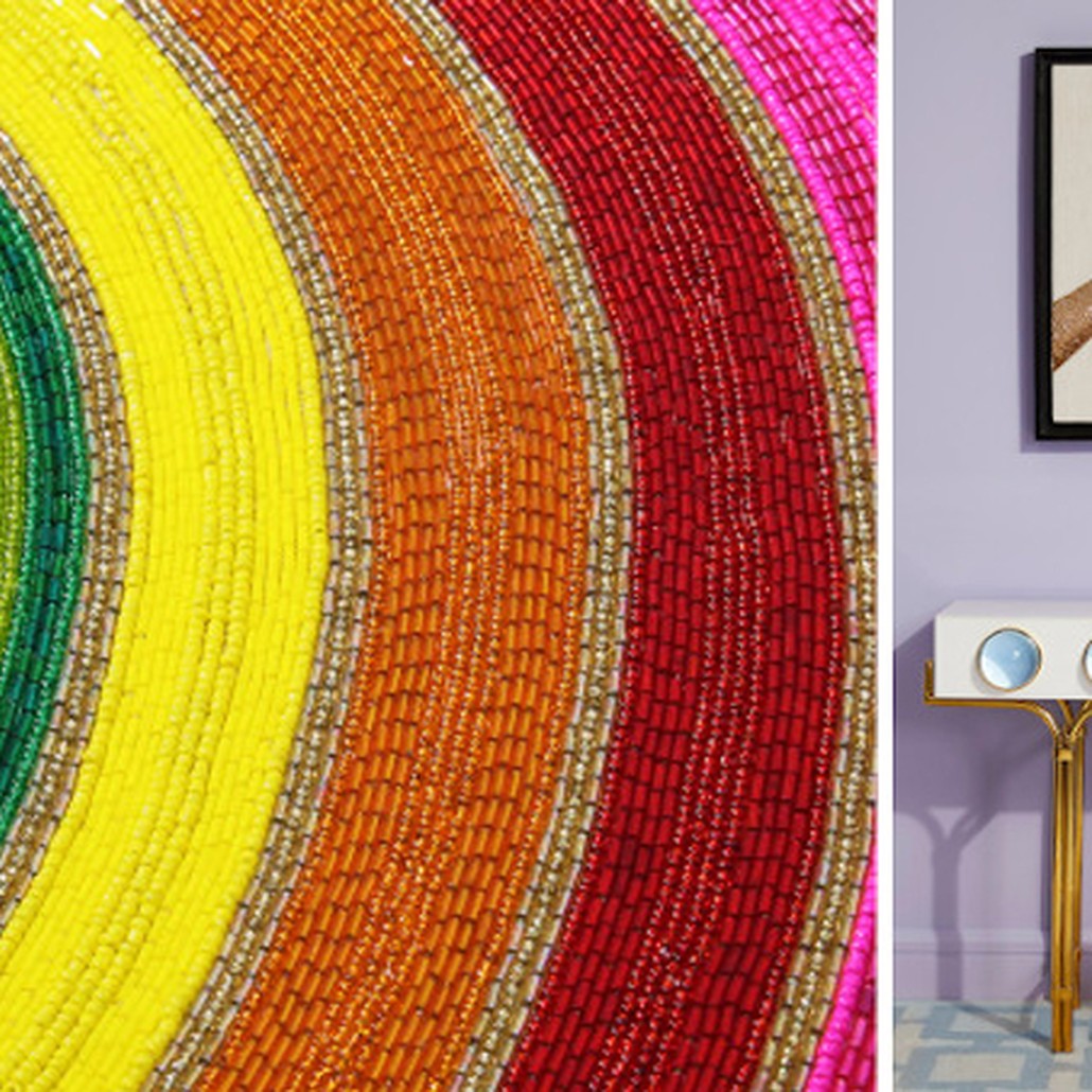 Панно Jonathan Adler RAINBOW BEADED WALL ART