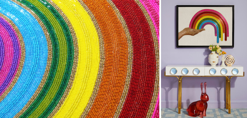 Панно Jonathan Adler RAINBOW BEADED WALL ART
