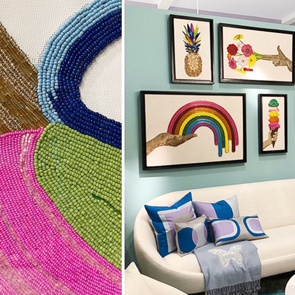 Панно Jonathan Adler BANANA BEADED WALL ART