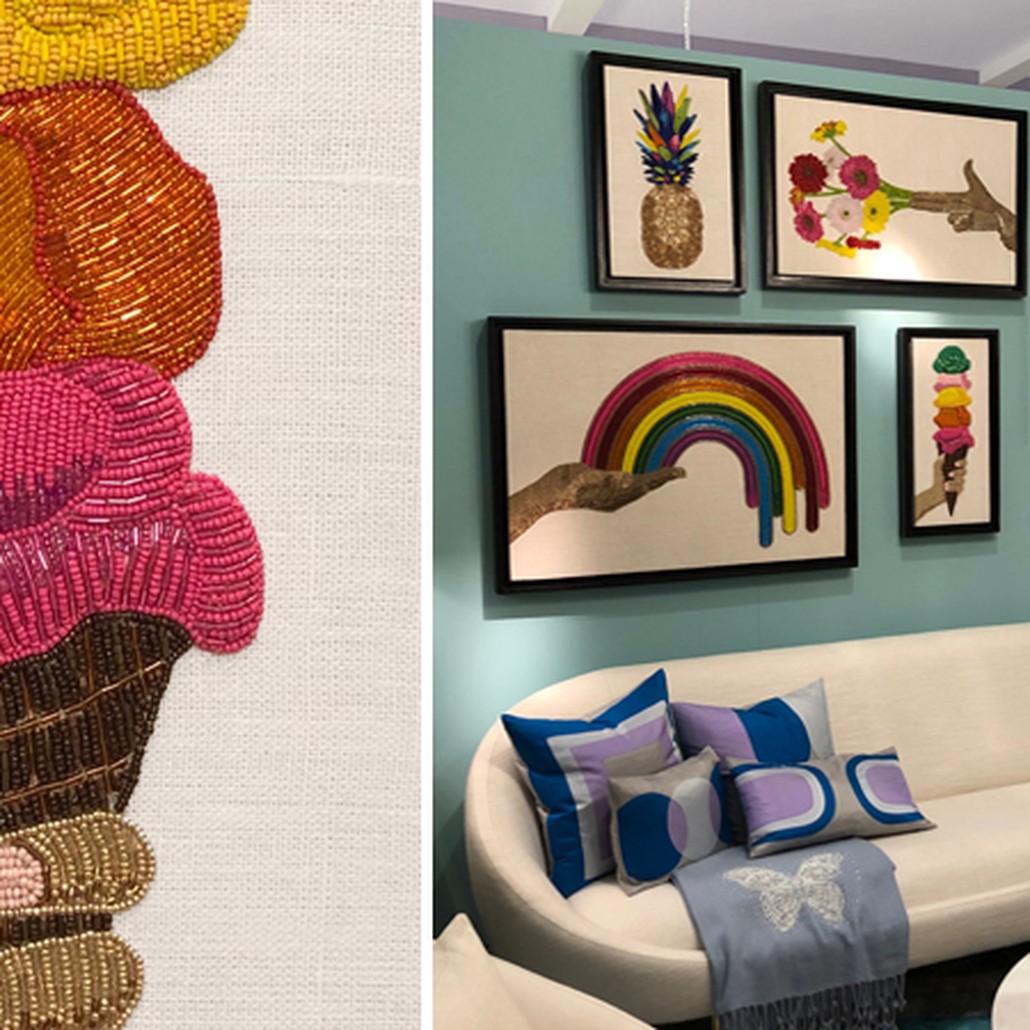 Панно Jonathan Adler ICE CREAM BEADED WALL ART