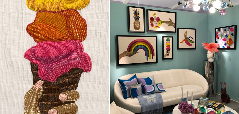 Панно Jonathan Adler ICE CREAM BEADED WALL ART