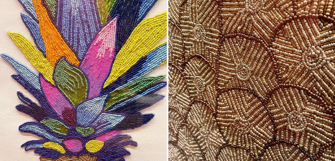 Панно PINEAPPLE BEADED WALL ART
