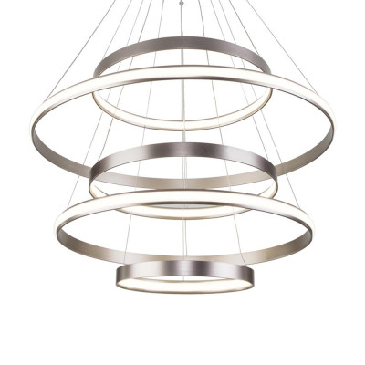 Люстра Light Ring Vertical Silver 5 колец серебро