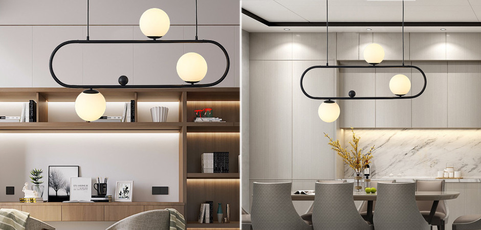 Люстра Horizontal Balls Balance Black 3