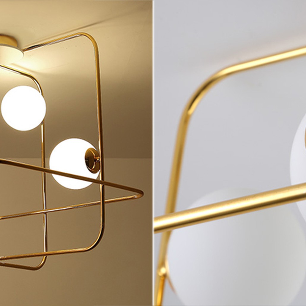 Люстра Broken Squares Balls Brass