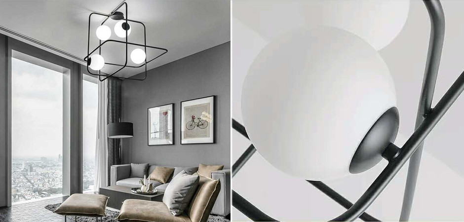 Люстра Broken Squares Balls Black