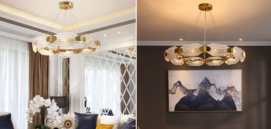 Люстра Ring shaped crystal chandelier