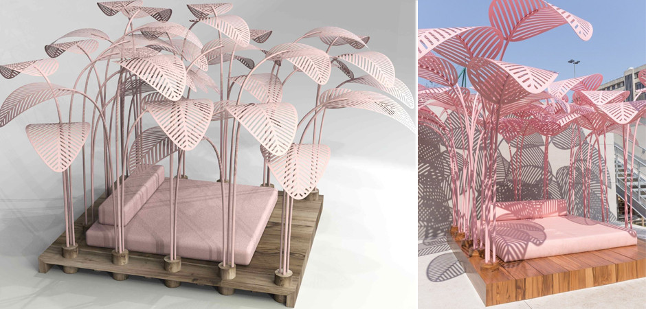 Дизайнерский лежак LE REFUGE MARC ANGE Розовый