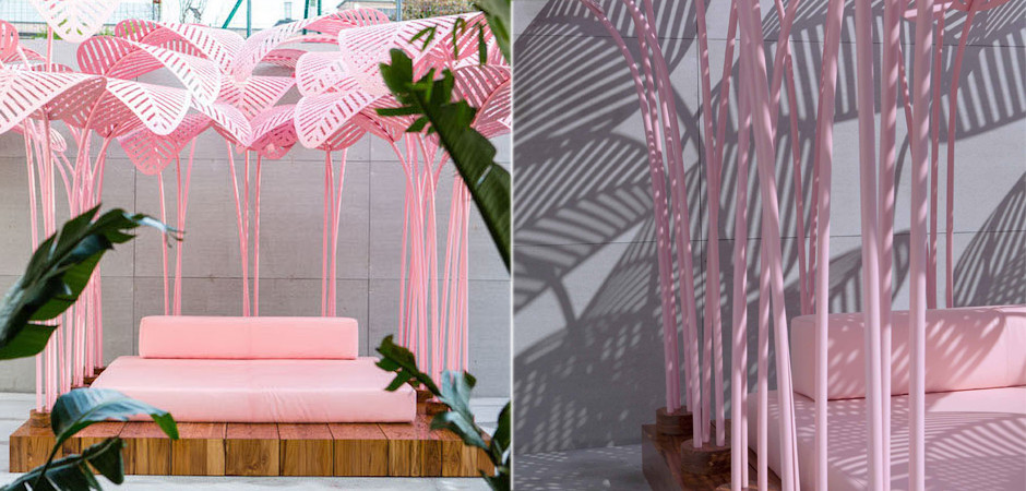 Дизайнерский лежак LE REFUGE MARC ANGE Розовый