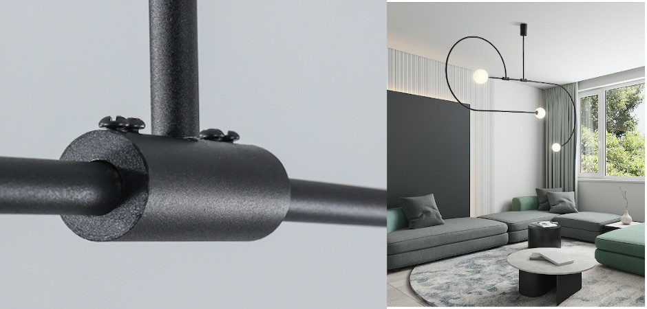 Люстра Fontana Amorosa Three Vortex Black