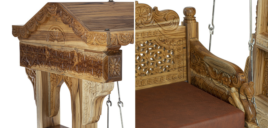 Большие Индийские качели из тика TEAK WOOD SWING