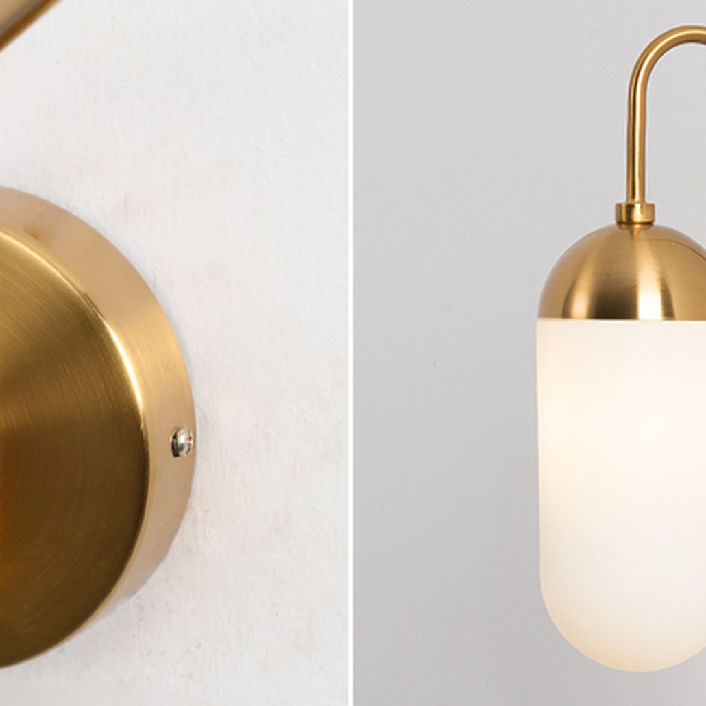 Бра Pelle Sconce short Gooseneck Clear Shade
