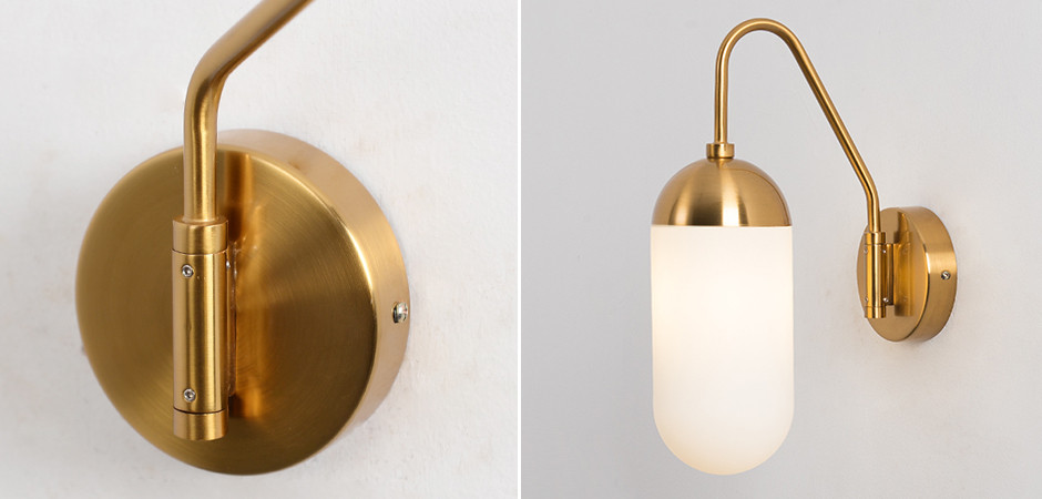 Бра Pelle Sconce short Gooseneck Clear Shade