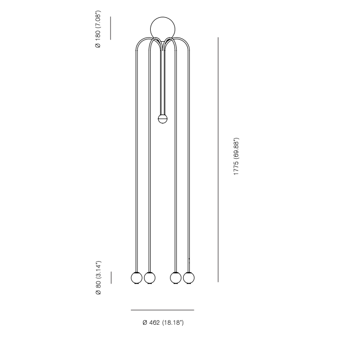 Торшер Michael Anastassiades Fontana Amorosa Bellagio