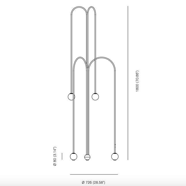 Торшер Michael Anastassiades Fontana Amorosa Crossette