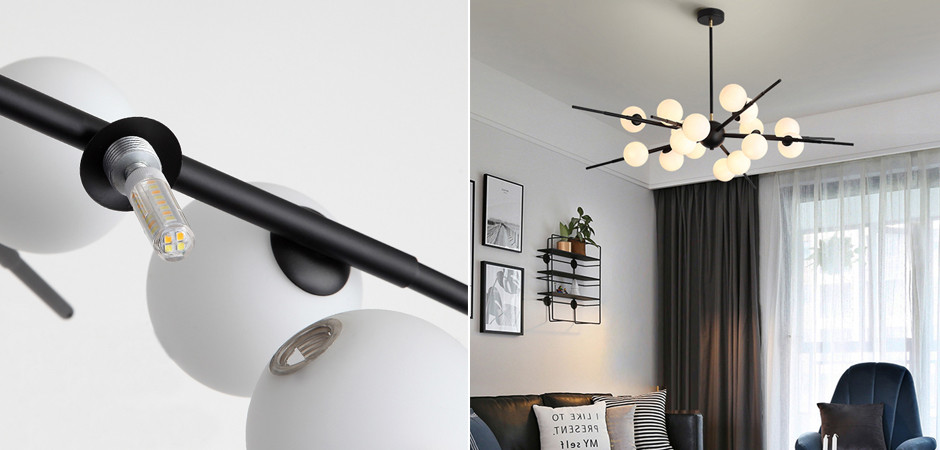 Люстра Cherry Bomb 16 balls black