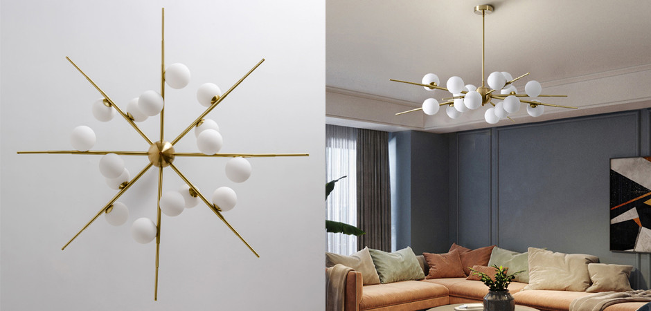 Люстра Cherry Bomb 16 balls Gold